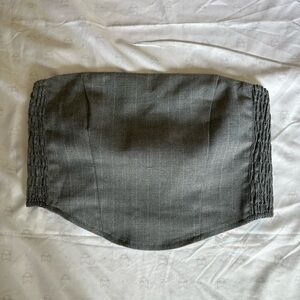 H&M Gray Pinstripe Tube Top